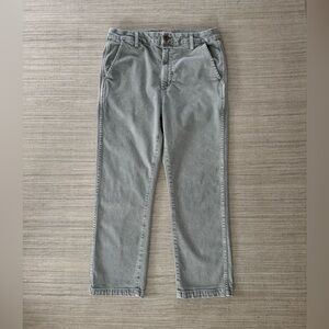 Amo Easy Trouser light green grey relaxed fit mid rise ankle pants women’s 28